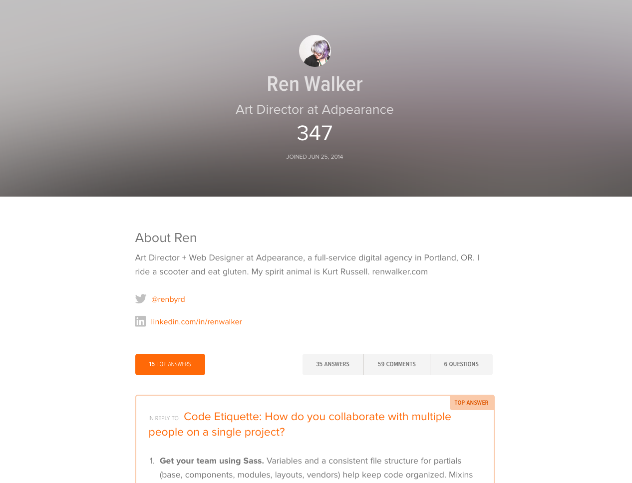 ren walker's profile