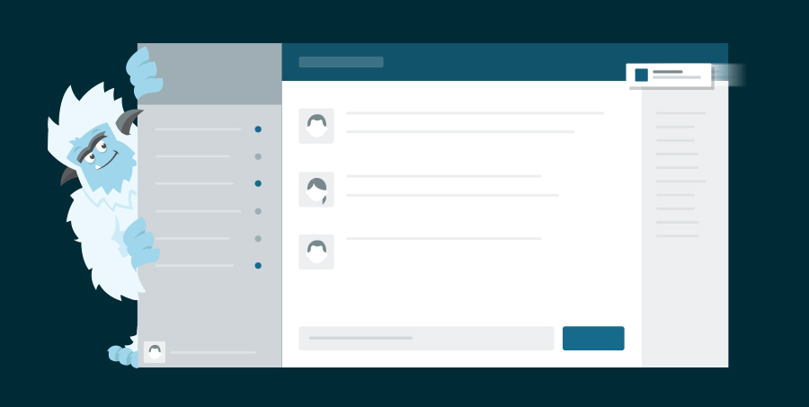 Illustration of the Foundation for Apps Yeti and a view diagram