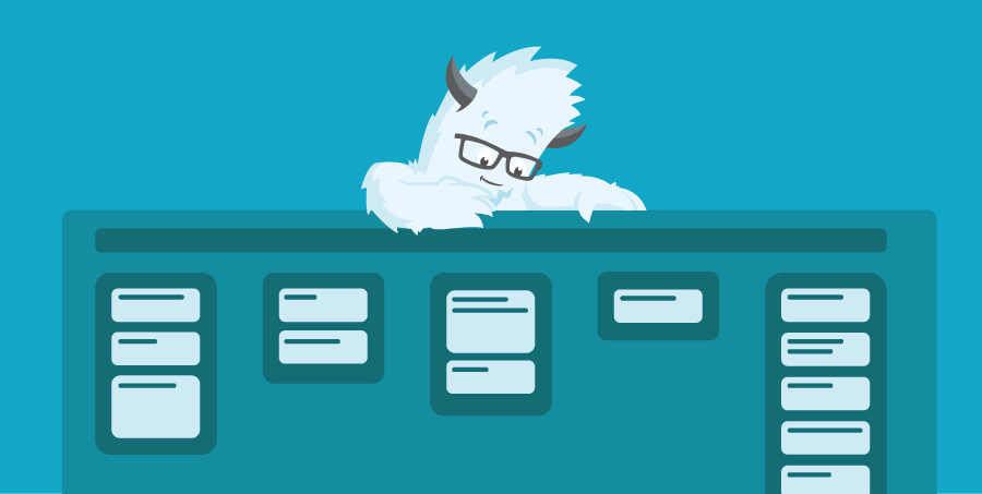 Illustration of the Yeti and a screen shot of Trello