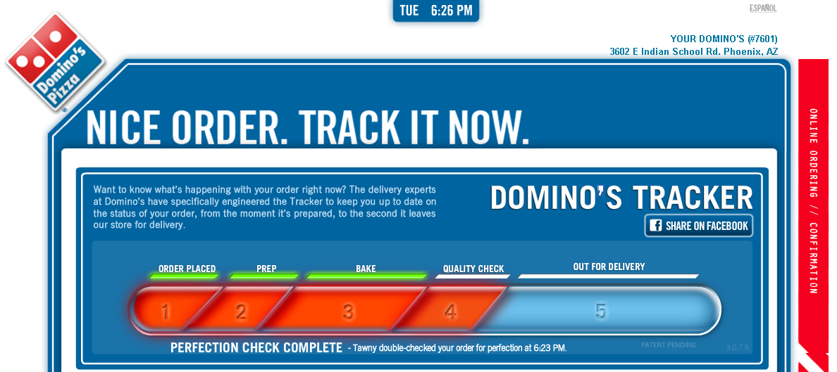 Domino's Pizza Ordering