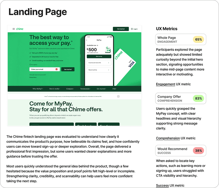 Landing Page Experiment
